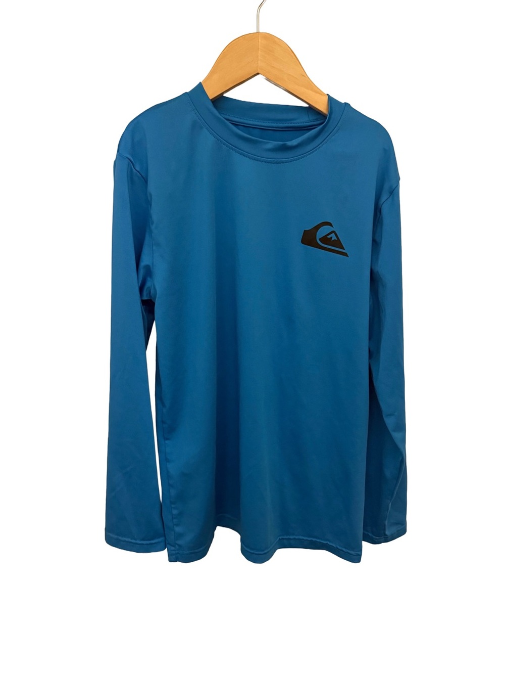 Quiksilver Long Sleeve Blue Surf Rash Guard with Chest Logo